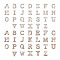 2 Sets 2 Colors Letter A-Z Imitation Pearl Cloth Patches, with Rhinestone, Costume Accessories, Sewing Craft Decoration, Alphabet, Mixed Color, 45~50x21~57x5.8mm, 26pcs/set, 1 set/color