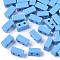Spray Painted Alloy Multi-Strand Links, Cadmium Free & Lead Free, For Tile Elastic Bracelets Making, Trapezoid, Dodger Blue, 8x4x4.5mm, Hole: 1mm