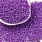 8/0 Baking Paint Glass Seed Beads, Round Hole, Teardrop, Dark Orchid, 3x2mm, Hole: 1mm, about 416pcs/10g