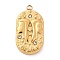 304 Stainless Steel Pendants, with Rhinestone, Oval with Constellation Charm, Real 18K Gold Plated, Gemini, 25x13x3mm, Hole: 1.8mm