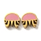 316 Surgical Stainless Steel Beads, with Enamel, Jellyfish, Golden, 8.5x9.5x3mm, Hole: 2mm
