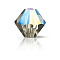 Preciosa® Crystal Beads, Czech Crystal, Bicone(451 69 302 Rondelle), 40010 201 Black Diamond Glitter, 3mm, Hole: 0.8mm