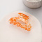Transparent Floral Pattern Acrylic Claw Hair Clips, Hair Accessories for Girl, Women, Sandy Brown, 82mm