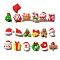 Christmas Theme Resin Cabochones, Mixed Shapes, Mixed Color, 10~15mm