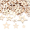 Hollow Natural Wood Pendants, Undyed, Wood Slice, Star, Blanched Almond, 200pcs/set