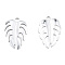 Non-Tarnish 201 Stainless Steel Pendants, Monstera Leaf, Stainless Steel Color, 26.5x18x2mm, Hole: 2.5mm
