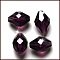 Imitation Austrian Crystal Beads, Grade AAA, K9 Glass, Faceted, Bicone, Purple, 8x11mm, Hole: 0.9~1mm