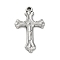 Anti-Tarnish 201 Stainless Steel Pendants, Crucifix Cross Charm, Easter, Stainless Steel Color, 32.5x19x2.5mm, Hole: 2mm