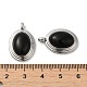 Подвески из натурального черного оникса (окрашенные и нагретые) KK-M270-41P-02-3