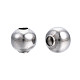 Круглые бусины из нержавеющей стали марки 304 STAS-TAC0004-6mm-P-3