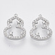 Латунные микропаве прозрачные кубические циркониевые подвески KK-T054-20P-NF-1