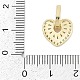 Латунные микропаве прозрачные подвески с фианитом KK-G522-53G-01-3
