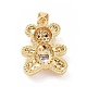 Латунные микро проложить кубического циркония подвески KK-C012-04G-08-2