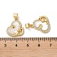 Латунные микропаве прозрачные подвески с фианитом KK-B083-27B-G-3