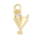 Латунные микро проложить кубического циркония подвески KK-Q028-70G-02-1