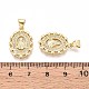 Латунные микро проложить кубического циркония подвески KK-T071-92G-3