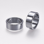 Немагнитные синтетические гематитовые кольца RJEW-K223-01-22mm
