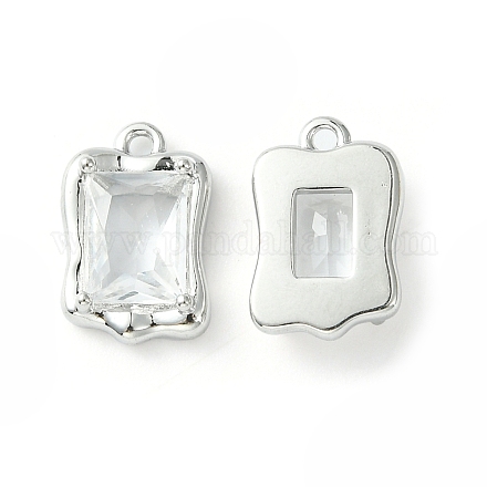 Латунные микропаве прозрачные кубические циркониевые подвески KK-L208-08P-1