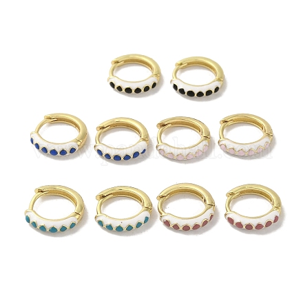 Серьги-гвоздики из латуни EJEW-R162-07G-1