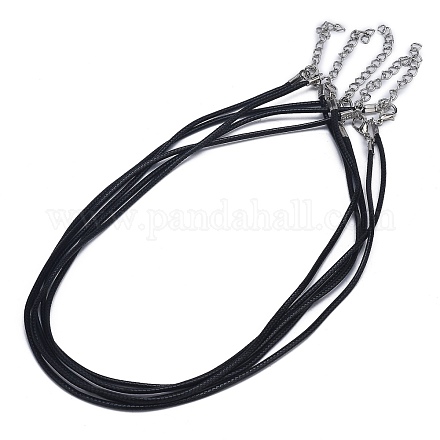 Воском хлопка ожерелье шнура материалы MAK-S032-2mm-101-1