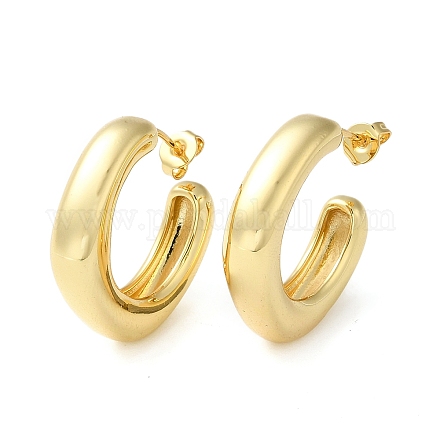 Латунные серьги обруча EJEW-D273-04G-1