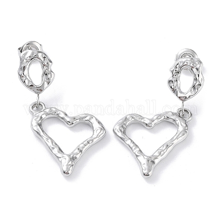 Серьги-гвоздики из нержавеющей стали 304 EJEW-H115-34P-1