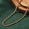 Ion Plating(IP) 304 Stainless Steel Necklace, Curb Chains, with Lobster Clasps, Golden, 17.72 inch(450mm), 2.2mm