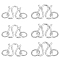 CREATCABIN 12Pcs 2 Size M Hook Clasp 925 Sterling Silver W Hook Clasp with Closed Jump Rings Necklace Connector Double S Eye Hook Clasp for Necklace Jewelry Making Findings Accessories