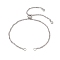 304 Stainless Steel Singapore Chain Slider Bracelet Making, Stainless Steel Color, 9-7/8 inch(25cm), Hole: 3mm