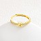 Adjustable Brass Micro Pave Clear Cubic Zirconia Finger Rings for Women, Letter, Golden, Letter G, Inner Diameter: 16~19mm