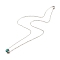 Mood Necklace, Temperature Sensing Color Changing Round Glass Bead Pendant Necklace for Women, Stainless Steel Color, 17.71 inch(45cm)