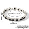 Elegant Brass Cubic Zirconia Rectangle Link Chain Bracelets for Women, with Rhinestone, Black, 7-1/8 inch(18cm), link: 60x40mm