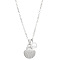 Shell Shape Alloy & Round Plastic Imitation Pearl Pendant Necklaces for Women, White, Platinum, 18.90 inch(48cm)