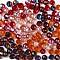 Fire-Polished Czech Glass Beads, Faceted, Ananas, Red, 7.5~8x8mm, Hole: 1.2mm, about 120pcs/bag