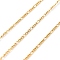 304 Stainless Steel Twisted Chains Curb Chains, Ion Plating(IP), with Spool, Soldered, Real 18K Gold Plated, 2x3x1mm,10m
