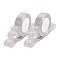 Glitter Metallic Ribbon, Sparkle Ribbon, Silver, 1 inch(25~26mm), about 25yards/rolls, 5rolls/group