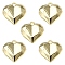 Rack Plating Alloy Pendants, Cadmium Free & Lead Free & Nickle Free, Heart Charm, Light Gold, 18x17x4.5mm, Hole: 1.5mm