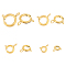 UNICRAFTALE 8Pcs 4 Sizes 201 Stainless Steel Spring Ring Clasps Real 18K Gold Plated Open Spring Ring with Jump Rings Round Clasps Spring Ring Jewelry Connectors for Jewelry Making