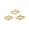 Zinc Alloy Links Connector Charms, Light Gold, Oval, 12.5x20x2.5mm, Hole: 1.2mm