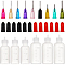 BENECREAT Multi Purpose DIY Precision Tip Applicator Bottles Set - 8 1 Ounce/1.7 Ounce Bottles, 18 Tips, 8 Caps - DIY Quilling, Glue Applicator, Oiler Bottle