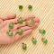 10Pcs Apple Gemstone Charm Pendant Crystal Quartz Healing Natural Stone Pendants Opal Buckle for Jewelry Necklace Earring Making Crafts, Lime Green, 20.5x14.8mm, Hole: 3mm