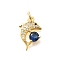Brass Micro Pave Clear Cubic Zirconia Pendants, Dolphin Charms, Rack Plating, Long-Lasting Plated, Lead Free & Cadmium Free, Real 18K Gold Plated, 18x12x4mm, Hole: 3mm