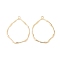 Brass Open Back Bezel, Nickel Free, Teardrop, for DIY UV Resin, Epoxy Resin, Pressed Jewelry Making, Real 18K Gold Plated, 37x28.5x1.5mm, Hole: 1.8mm