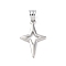 304 Stainless Steel Pendants, Star Charms, Anti-Tarnish, Stainless Steel Color, 27x16.5x2mm, Hole: 5.4x4.3mm