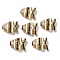 Handmade Lampwork Beads, Fish, with Enamel, Camel, 18~18.5x22x8~8.5mm, Hole: 1.6mm