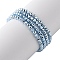 Electroplate Beads Strands, Faceted, Round, Blue Plated, 2x2mm, Hole: 0.5mm, about 186~209pcs/strand, 13.78~16.14''(35~41cm)
