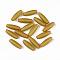Transparent Colours Glass Seed Beads, Round Hole, Rice, Dark Goldenrod, 10.5~11.5x3.5~4mm, Hole: 0.9~1mm, about 2780pcs/500g