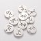 Non-Tarnish 304 Stainless Steel Charms, Flat Round with Constellation/Zodiac Sign, Capricorn, 12x1mm, Hole: 1.5mm