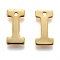 304 Stainless Steel Charms, Letter, Initial Charms, Real 18k Gold Plated, Letter.I, 11x6~12x0.8mm, Hole: 1mm