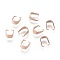 201 Stainless Steel Snap on Bails, Rose Gold, 8x7.5x4mm